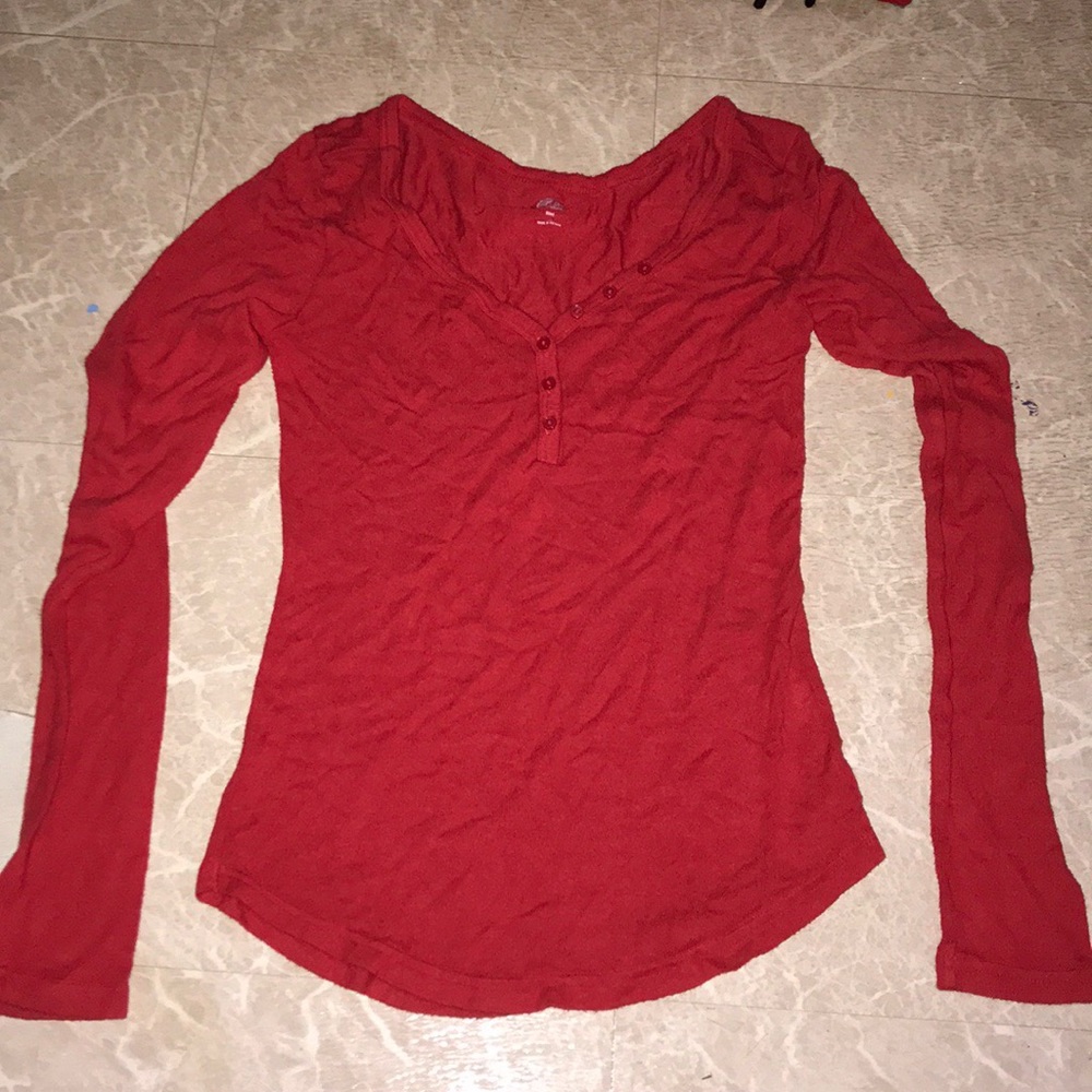 Red long sleeve shirt